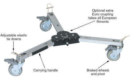 Rolling Spider Base – Modern Studio Equipment.